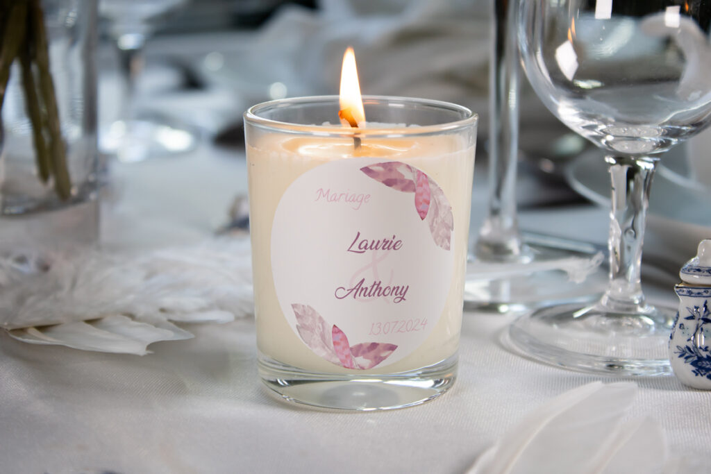 Bougie personnalisée pour anniversaires et communions