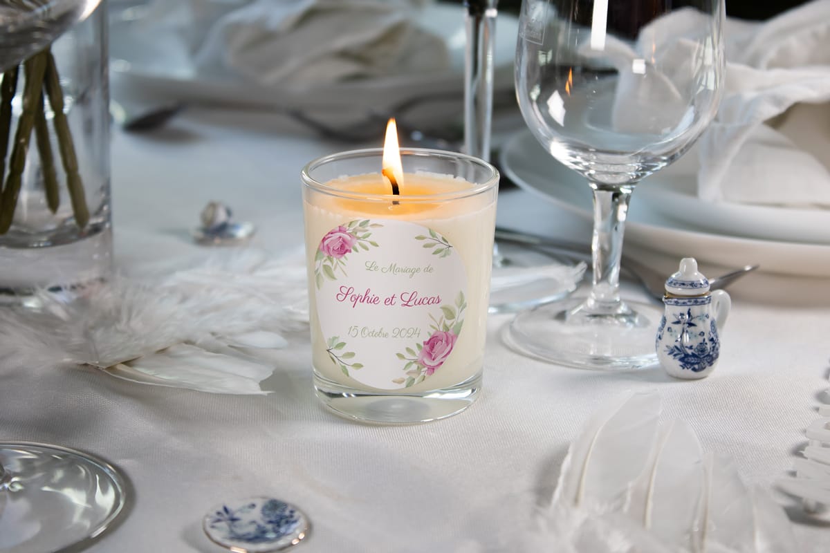 Bougie personnalisée pour anniversaires et communions
