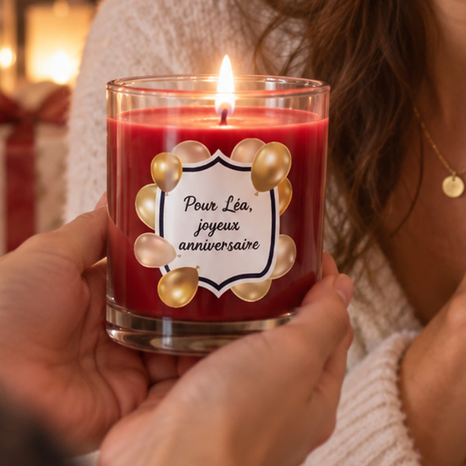 Bougie personnalisée Anniversaire 240g — cire végétale naturelle