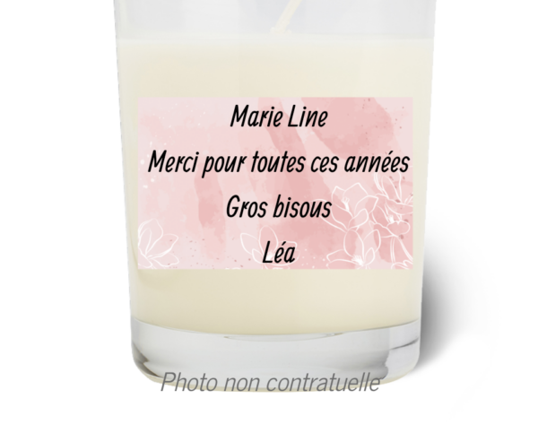 Bougie personnalisée cadeau parfumée pour les maîtresses