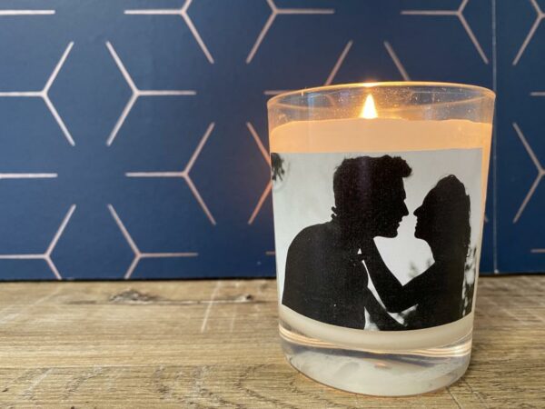 Bougie personnalisée cadeau mariage amour