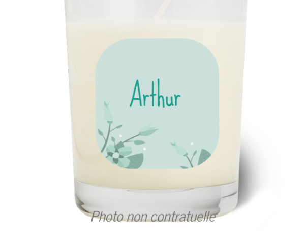 Bougie personnalisée cadeau pour Arthur