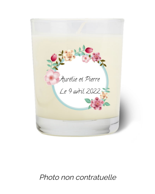 Bougie personnalisée cadeau  de Noel