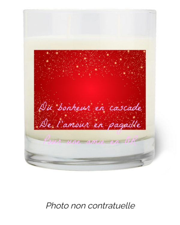 Bougie personnalisée cadeau  de Noel