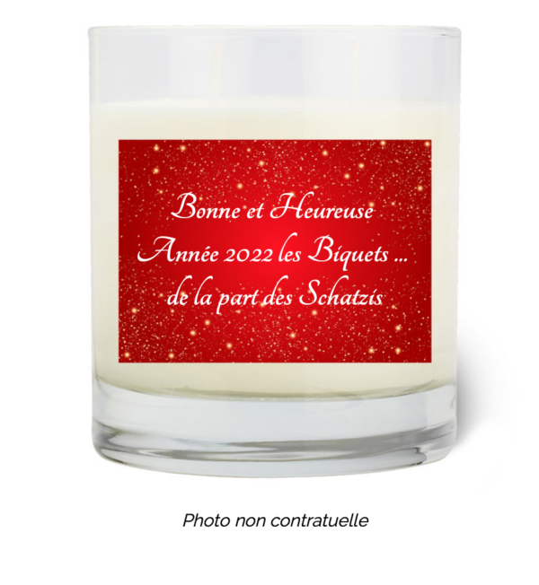 Bougie personnalisée cadeau  de Noel