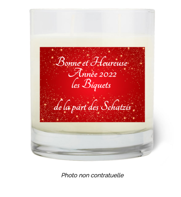 Bougie personnalisée cadeau  de Noel