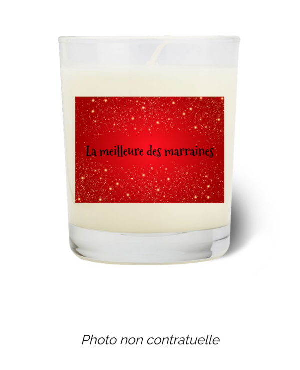 Bougie personnalisée cadeau  de Noel