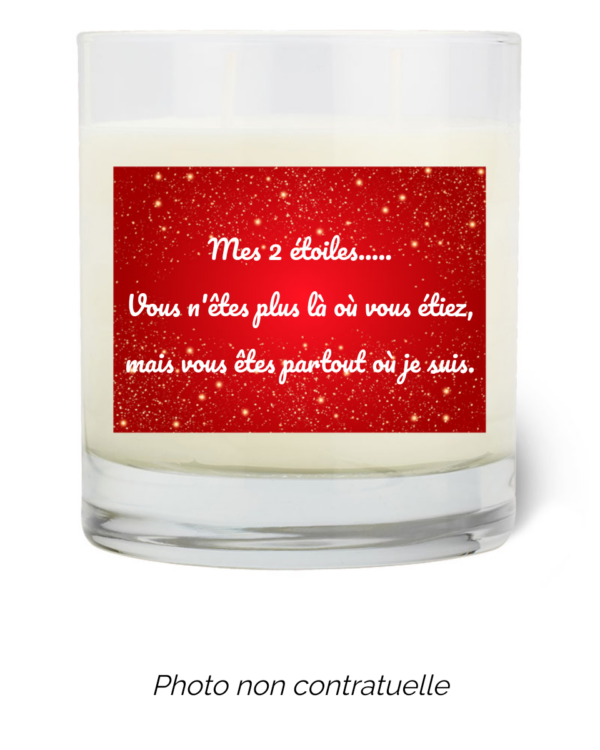 Bougie personnalisée cadeau  de Noel