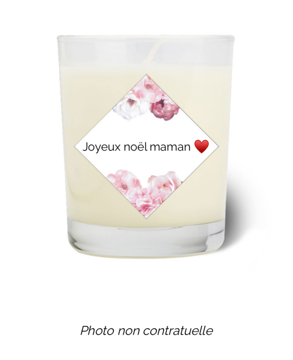 Bougie personnalisée cadeau  de Noel