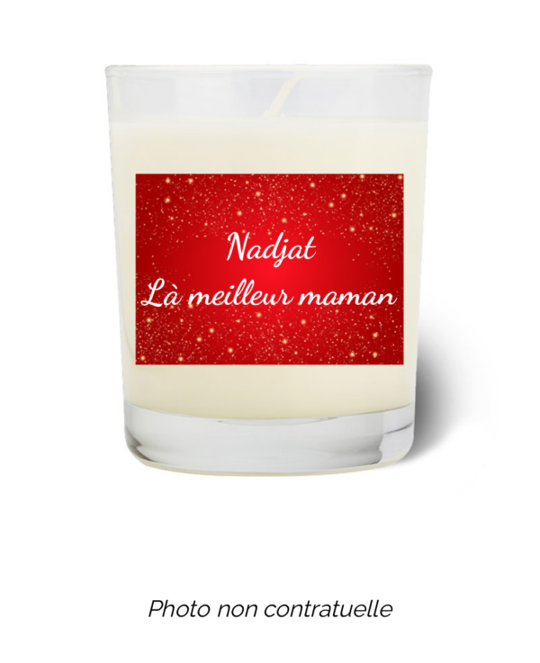 Bougie personnalisée cadeau  de Noel