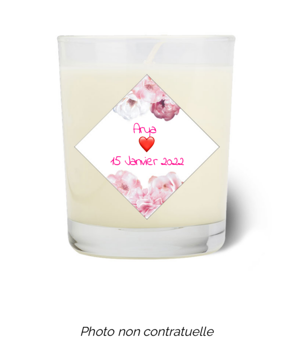 Bougie personnalisée cadeau  de Noel