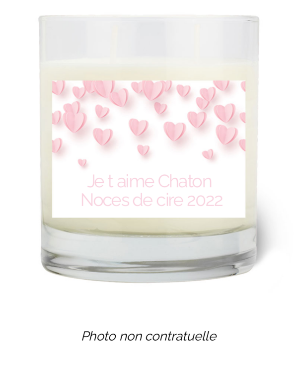 Bougie personnalisée cadeau  de Noel