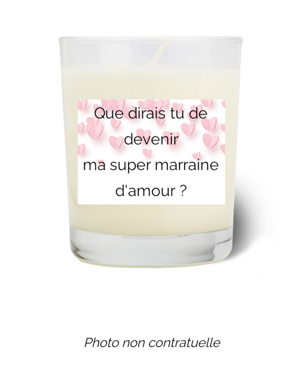 Bougie personnalisée cadeau  de Noel