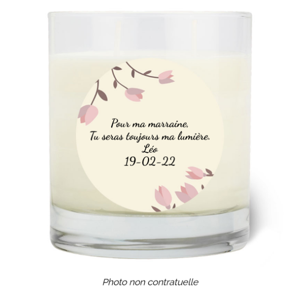 Bougie personnalisée cadeau  de Noel