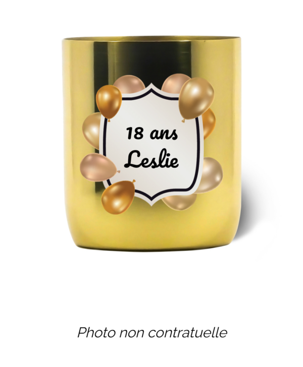 Bougie personnalisée cadeau  de Noel