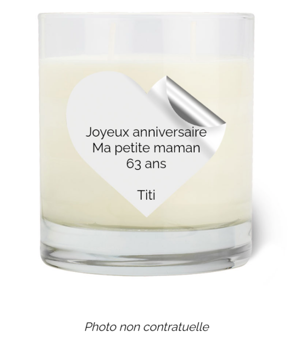 Bougie personnalisée cadeau  de Noel