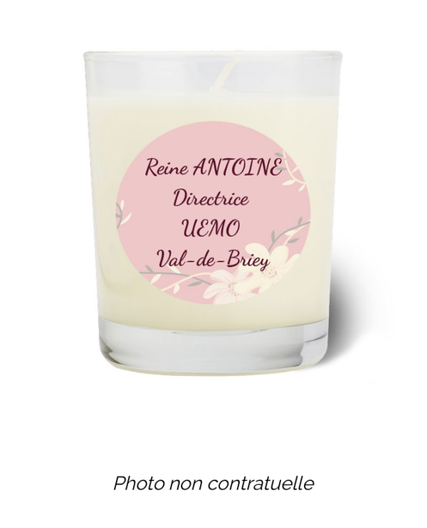 Bougie personnalisée cadeau  de Noel
