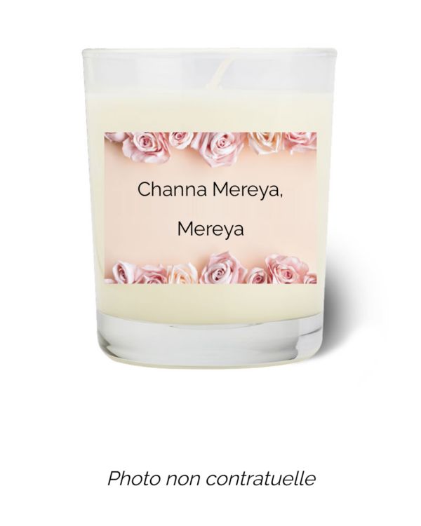 Bougie personnalisée cadeau  de Saint Valentin