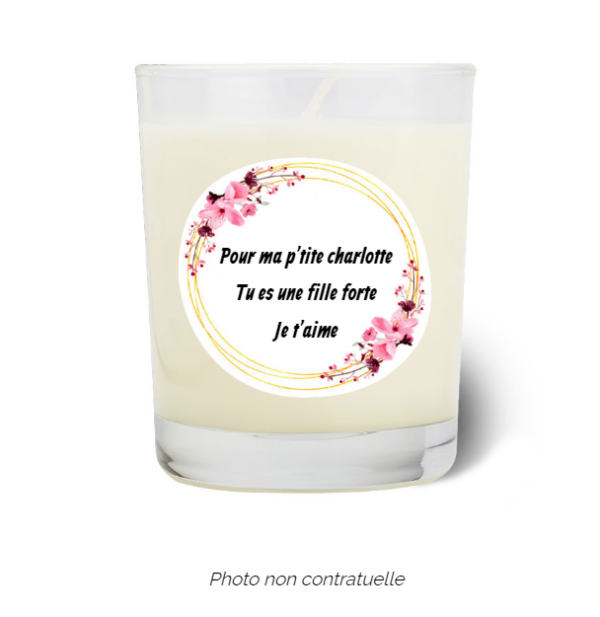 Bougie personnalisée cadeau  de Noel