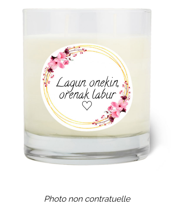 Bougie personnalisée cadeau  de Saint Valentin