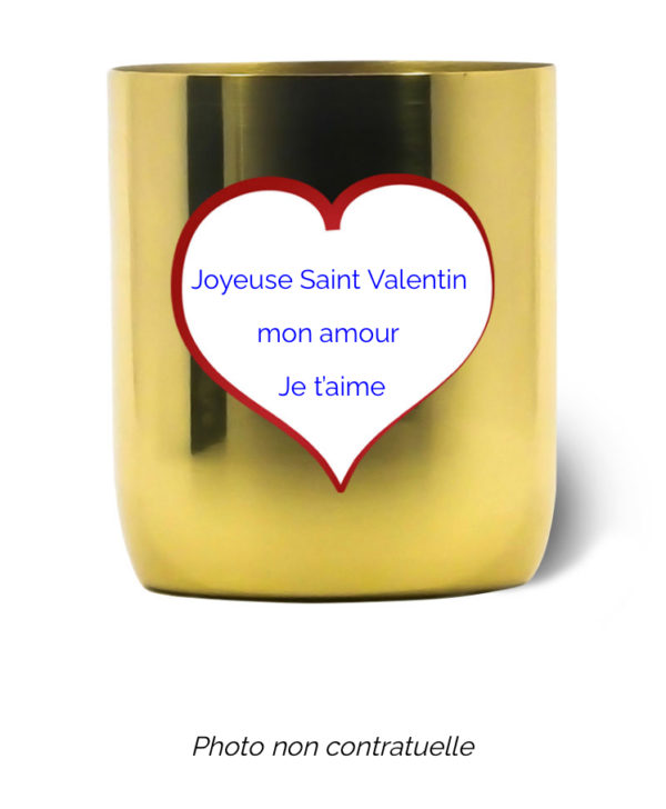 Bougie personnalisée cadeau  de Saint Valentin