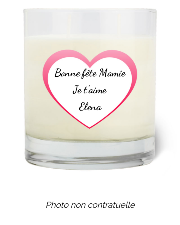 Bougie personnalisée cadeau  de Saint Valentin