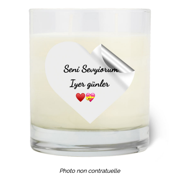 Bougie personnalisée cadeau  de Saint Valentin