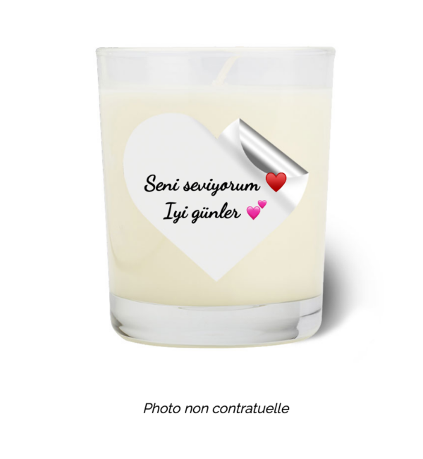Bougie personnalisée cadeau  de Saint Valentin