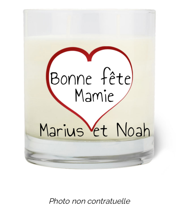 Bougie personnalisée cadeau  de Saint Valentin