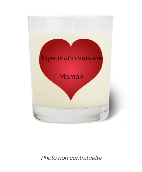 Bougie personnalisée cadeau  de Saint Valentin