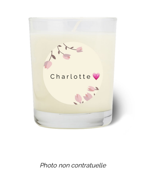 Bougie personnalisée cadeau  de Saint Valentin
