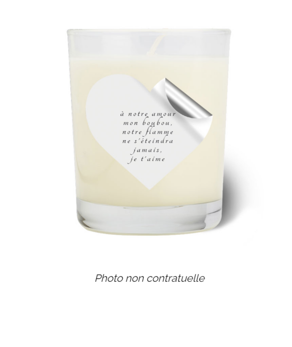 Bougie personnalisée cadeau  de Noel