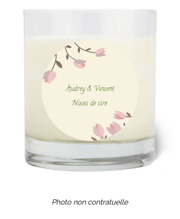 Bougie personnalisée cadeau  de Saint Valentin