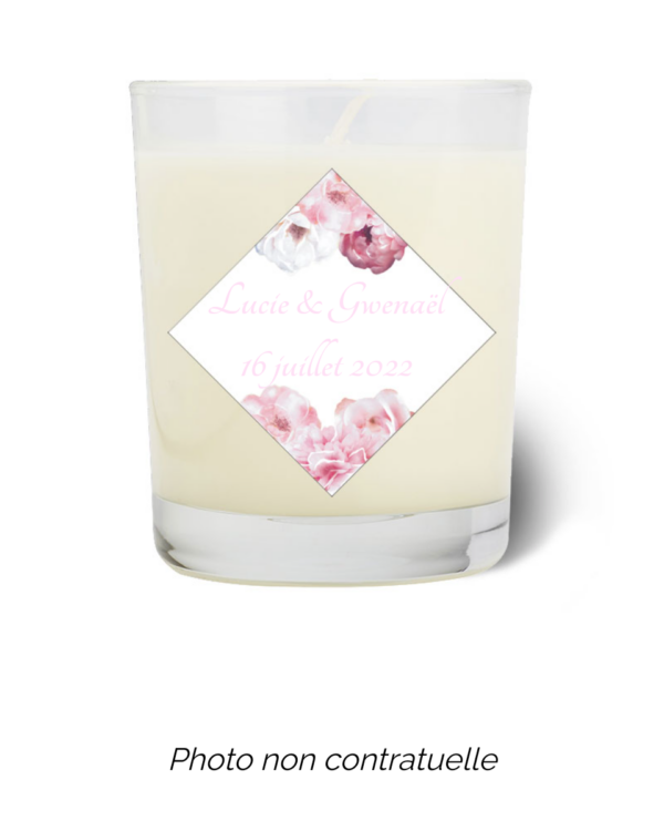 Bougie personnalisée cadeau  de Saint Valentin