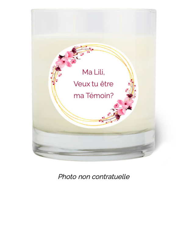 Bougie personnalisée cadeau  de Saint Valentin