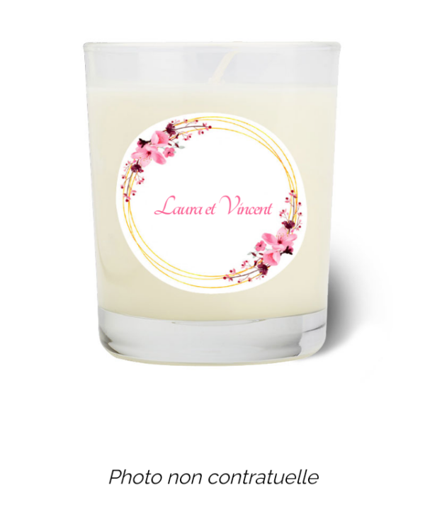 Bougie personnalisée cadeau  de Saint Valentin