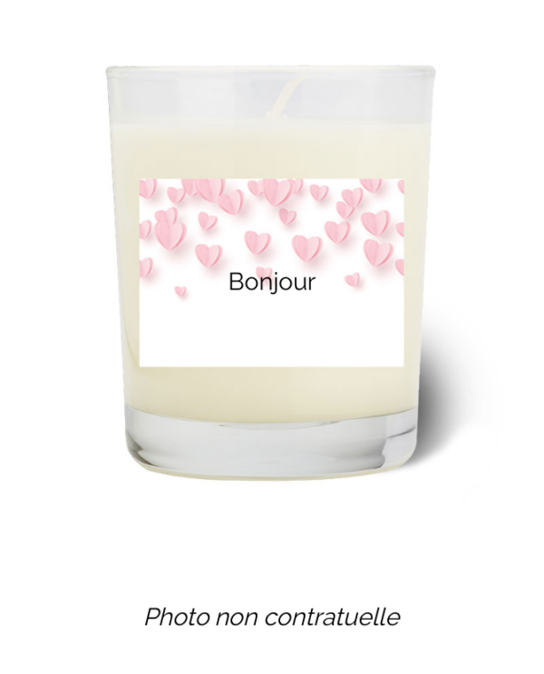 Bougie personnalisée cadeau  de Saint Valentin