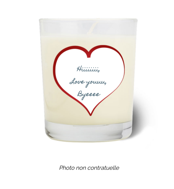 Bougie personnalisée cadeau  de Saint Valentin
