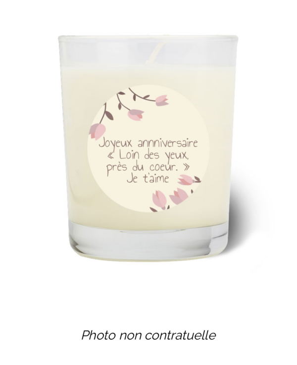 Bougie personnalisée cadeau  de Saint Valentin