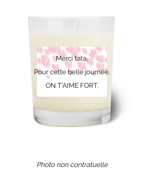 Bougie personnalisée cadeau  de Saint Valentin