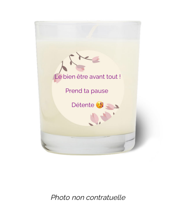 Bougie personnalisée cadeau  de Saint Valentin