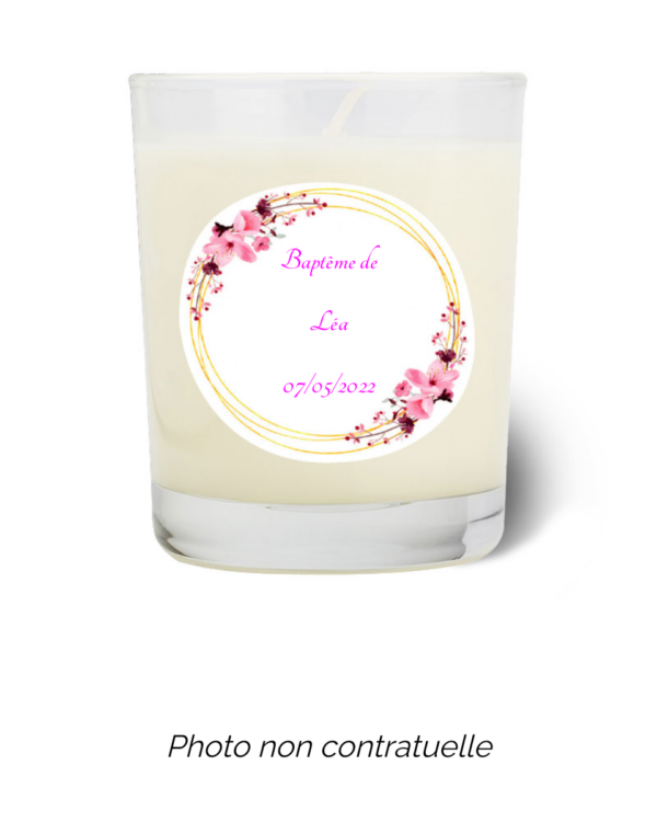 Bougie personnalisée cadeau  de Saint Valentin