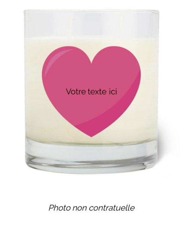 Bougie personnalisée cadeau  de Saint Valentin