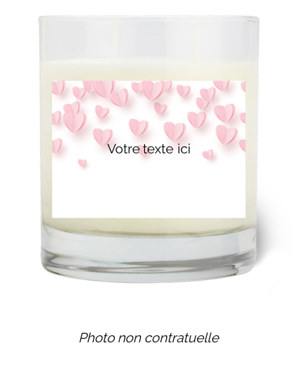 Bougie personnalisée cadeau  de Saint Valentin