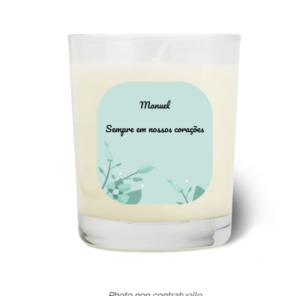 Bougie personnalisée cadeau  de Saint Valentin