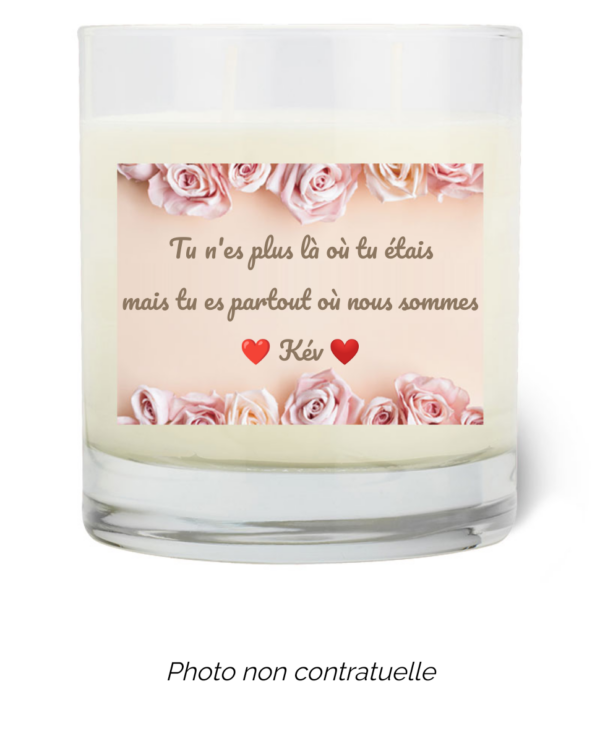 Bougie personnalisée cadeau  de Saint Valentin
