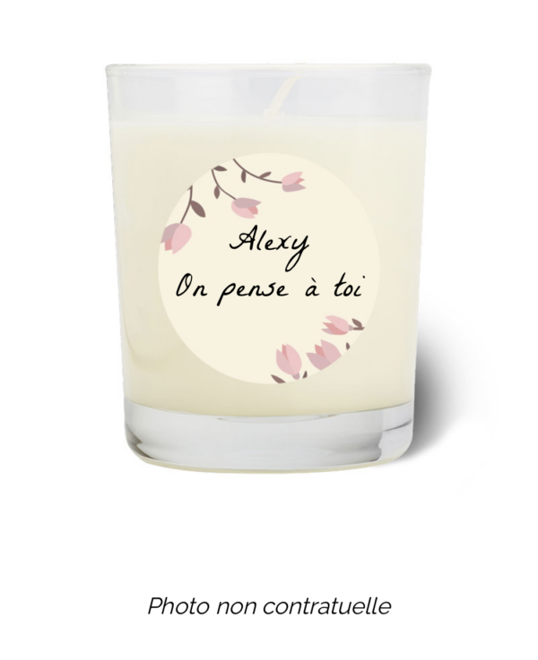 Bougie personnalisée cadeau  de Saint Valentin