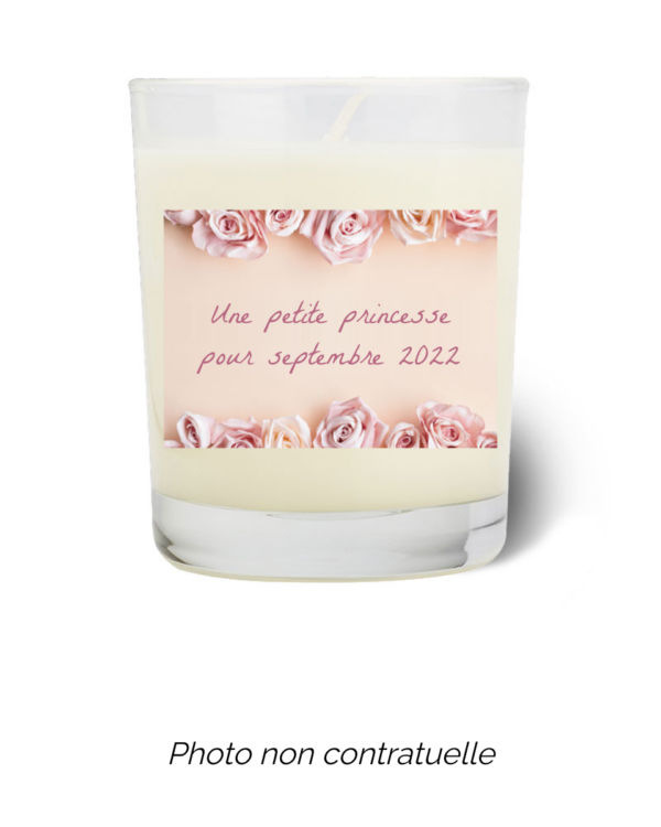 Bougie personnalisée cadeau  de Saint Valentin