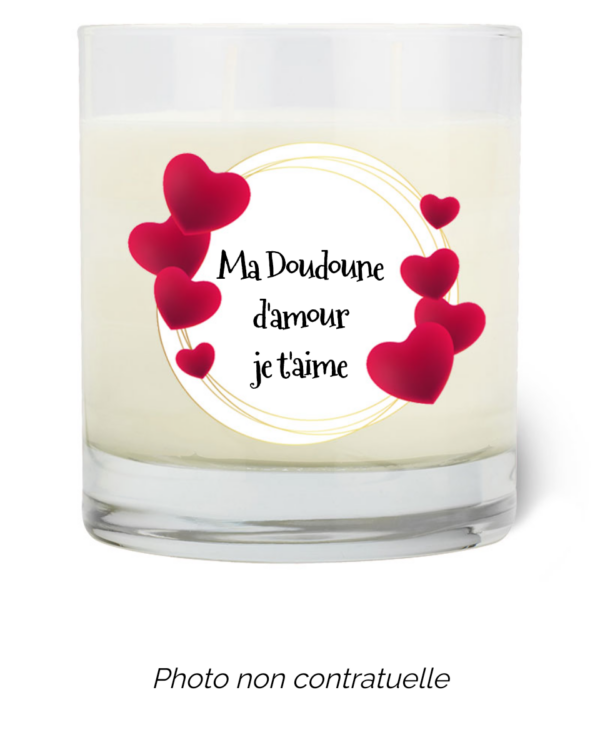 Bougie personnalisée cadeau  de Saint Valentin