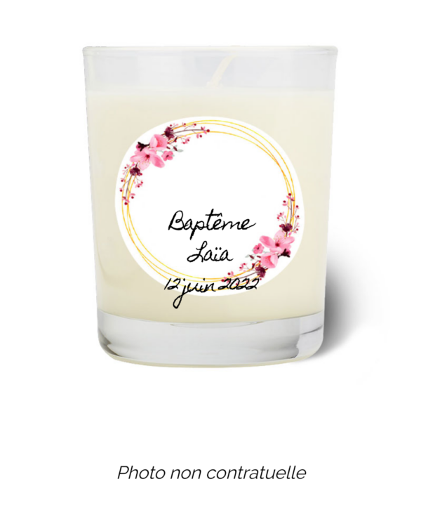 Bougie personnalisée cadeau  de Saint Valentin